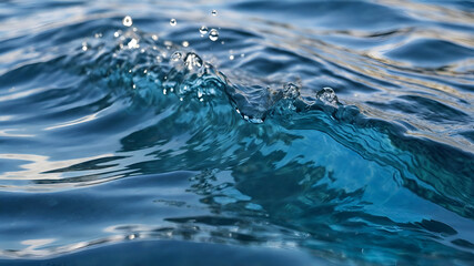 Swimming Pool Surface Abstract Background. Rippled water. Rippled water. Sun reflection. Clean water background