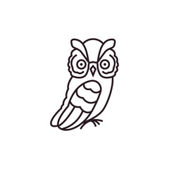 owl bird line icon silhouette vector symbol animal