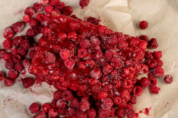 frozen sweet red raspberries for long-term storage