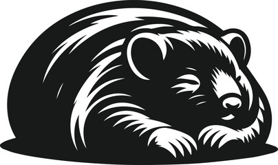 vector image of a wombat