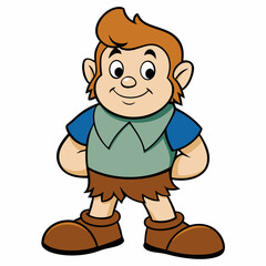 Obraz premium Cute cartoon Character: A captivating cartoon character in a vibrant illustration with a charming presence, radiating an inviting and friendly aura