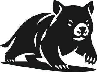 vector illustration of a wombat