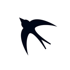 Fototapeta premium bird animal silhouette symbol sign line icon vector swallow