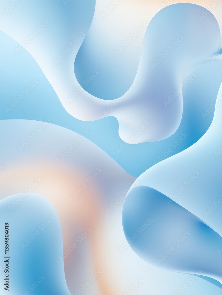 Poster vector light blue background with smooth gradients and simple shapes, ideal for web and graphic desi