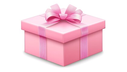 Fototapeta premium Pink Gift Box with Bow.