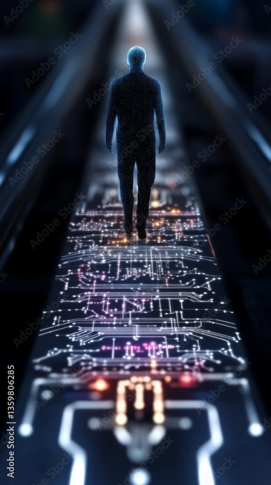 Poster exploration of inner dreams through futuristic neural visualization and animation techniques