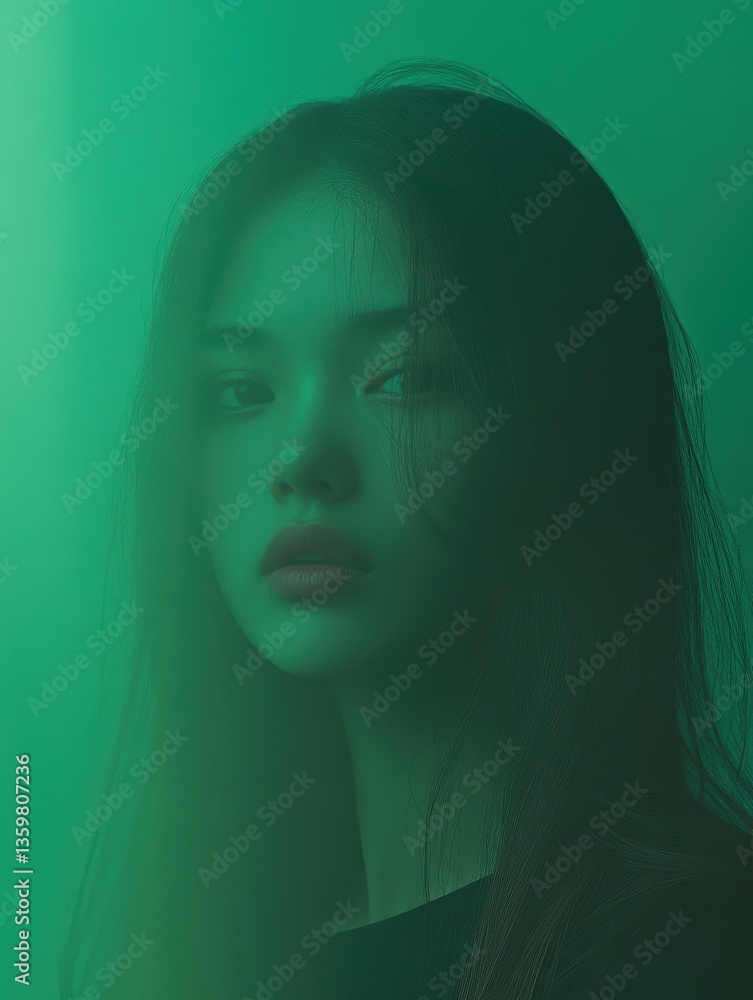 Poster emerald gradient background: a simple yet sophisticated green gradient background with a soft, subtl