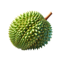 3d durian exotic fruit, isolated on transparent, png