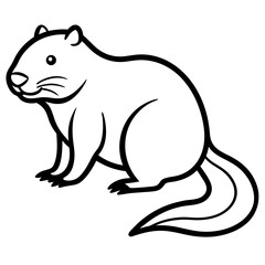Obraz premium High-quality beaver animal vector design for digital and print use.