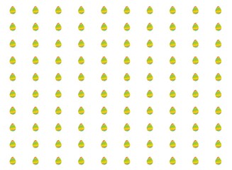 Seamless pattern of colorful Easter eggs with a cheerful and unique design suitable for Easter-themed decorations, textiles, and graphic backgrounds.