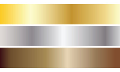 Obraz premium Collection of bright colorful metallic textures Shiny polished metal banners