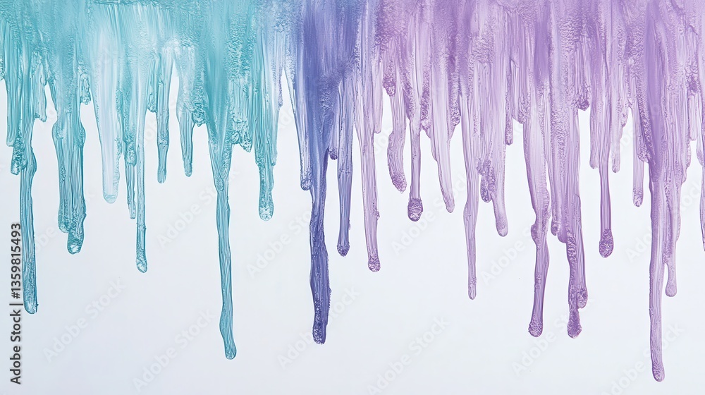 Aufkleber soft pencil strokes in pastel colors create a serene backdrop with natural drips and smooth transiti