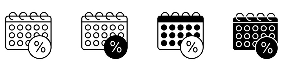 Money and finance icon vector set. Interest and taxes illustration sign collection. Budget and income symbol or logo.