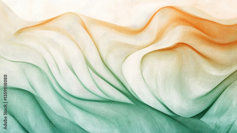 Leinwandbilder flowing gradients of soft pencil strokes create a tranquil minimalist design with wavy textures in e
