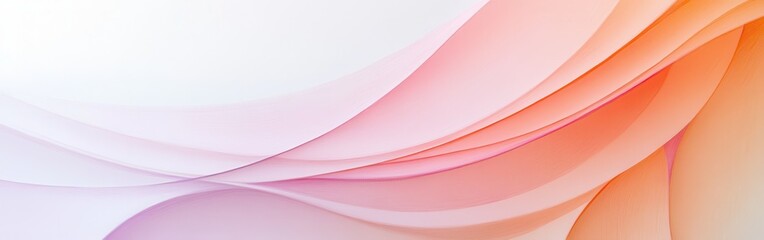 Minimalist composition of smooth arcs in soft pastel hues creates a serene artistic expression