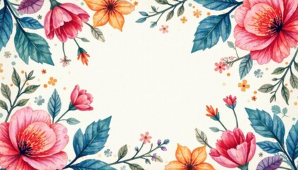 colorful watercolor floral pattern with abstract shapes and soft textures, , floral patterns
