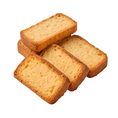 Cake rusks isolated on transparent background
