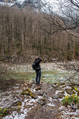 Spring walk in the forest