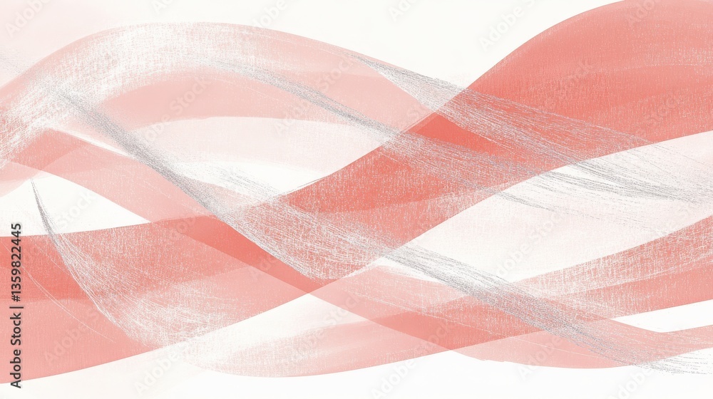 Poster elegant coral gradient with soft pencil strokes creates a serene and artistic background for any cre
