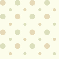 Bubbles circles watercolor seamless pattern. Abstract ornament. Illustration soft light green background. Big and small forms. Perfect for wrapping paper, scrapbooking, packaging, textile, postcard