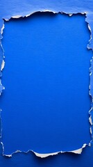 Torn Blue Paper Frame Background Texture