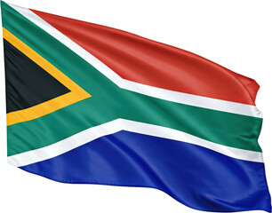 Obraz premium waving flag of south africa on transparent background