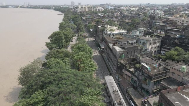 Kolkata Ganga River Howrah Bridge Backdrop 4k Dlog