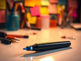 "Vibrant Black Marker Art - Bold Colors