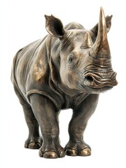 Fototapeta premium formidable rhino standing tall, exuding strength and resilience