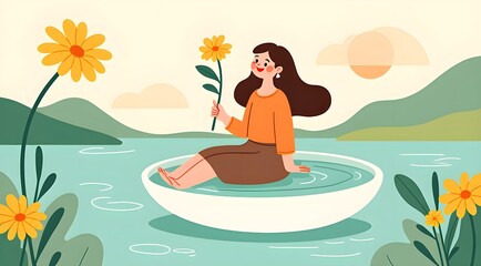 The Healing Time of Flower Girl