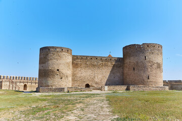 Akkerman Fortress Walls and Towers with Distant Sea