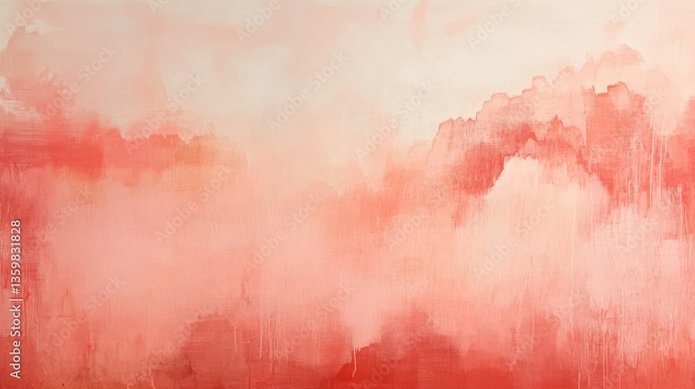 Aufkleber Soft hues blend in an abstract design showcasing a single-tone gradient in warm colors, creating a calming atmosphere for any space