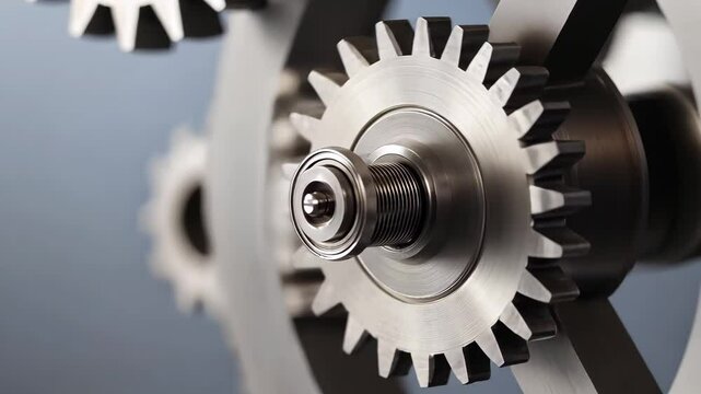 Intricate Gears and Mechanisms Close Up on Precision Engineering and Machinery in Industrial Technology Landscape of Industry 4.0