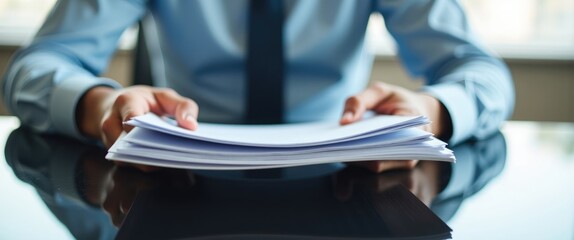 Auditor is reviewing documents