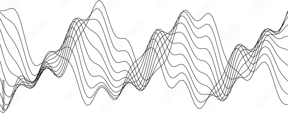 Aufkleber abstract wave pattern design for creative projects and backgrounds.
