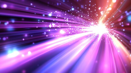 Obraz premium A vibrant display of light and energy spreading outwards