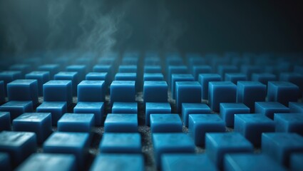 Obraz premium VAS Blue Squares Alignment Horizontal