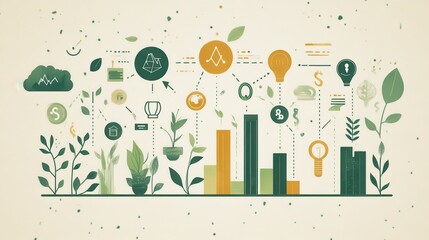 Visual representation of teamwork concepts in a modern and polished design highlighting collaboration and growth