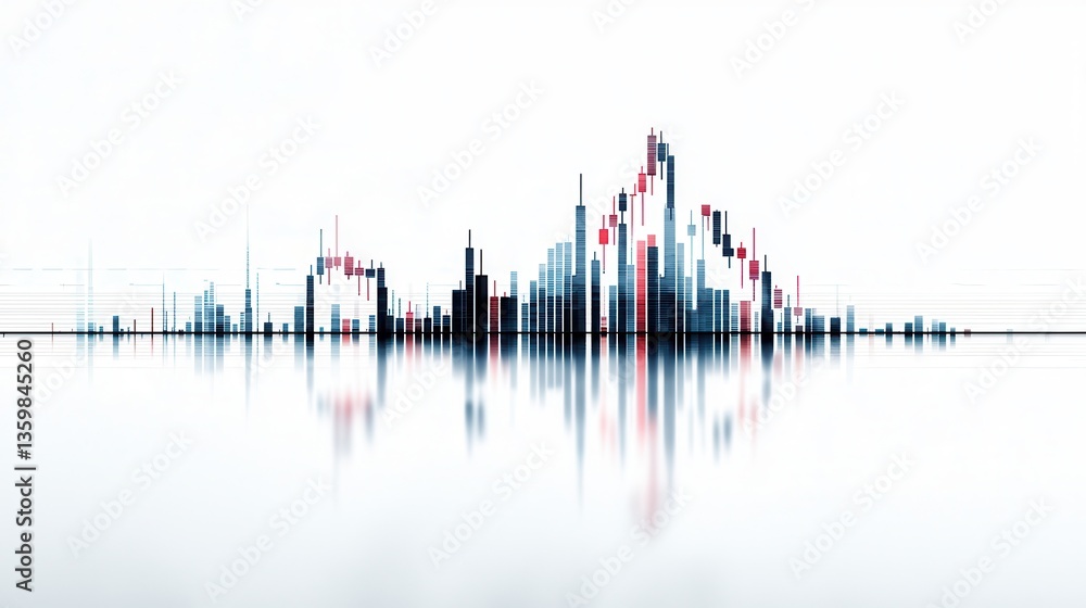 Poster abstract financial stock market chart graph data visualization business report