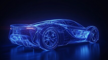 Naklejka premium Modern Luxury Colored Car Race Design Concept Wallpaper Background 3d Rendering Generative Ai