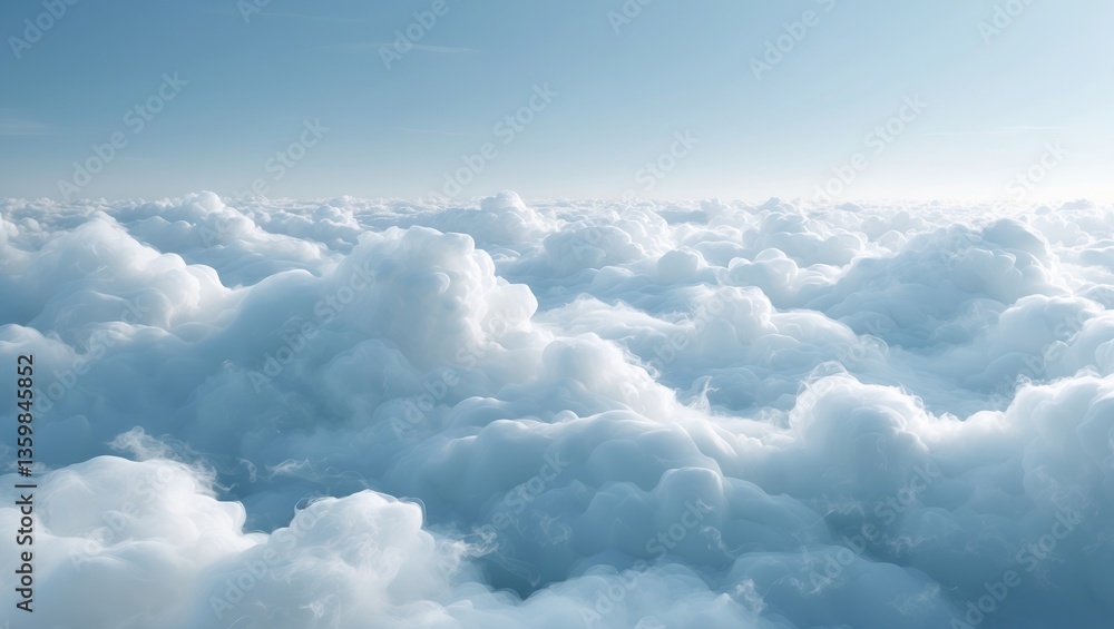 Poster white clouds created with generative tools
