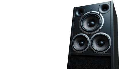 Fototapeta premium Acoustic Resonance: A modern, sleek loudspeaker cabinet poised, poised to unleash rich, powerful sounds, perfect for music enthusiasts.
