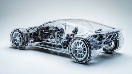 Naklejka premium Modern Luxury Colored Car Race Design Concept Wallpaper Background 3d Rendering Generative Ai