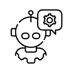 Icon of a Robot Talking About Resource Management  