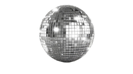 Fototapeta premium Sparkling Disco Ball: A glittering disco ball, reflecting ambient light and creating a dazzling effect, perfect for parties and nightlife.