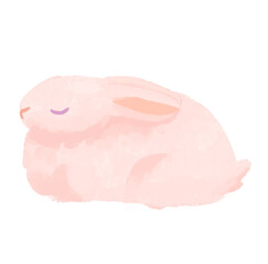 ふわふわ かわいい 眠っている 子うさぎ