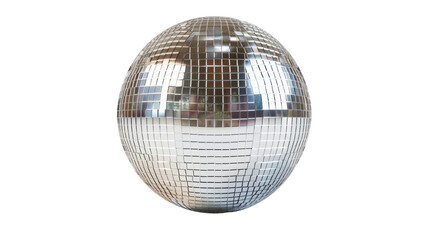 Fototapeta premium Sparkling Disco Ball: The iconic mirror ball, a beacon of celebration and dance, reflects and refracts light in a dynamic display, a symbol of parties and festive energy.
