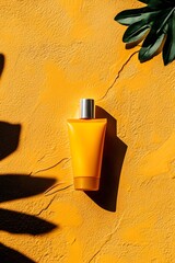 a deep yellow-orange minimal 