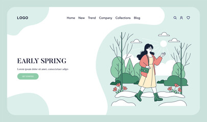Early Spring. Flat Vector Illustration