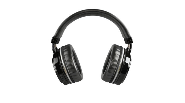 Sonic Symphony: A sleek, top-down perspective of wireless headphones against a plain background, offering a sense of modern design and quality.